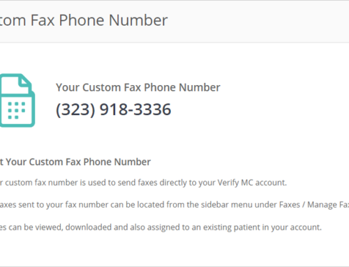 Faxing add to Verify MC MMJ software